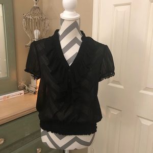 Black sheer blouse